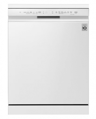 Máquina de Lavar Loiça LG DF273FWS – 14 Talheres, 8 Opções, QuadWash, TrueSteam, Classe A, Branca