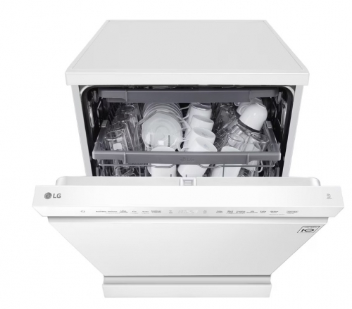 Máquina de Lavar Loiça LG DF273FWS – 14 Talheres, 8 Opções, QuadWash, TrueSteam, Classe A, Branca