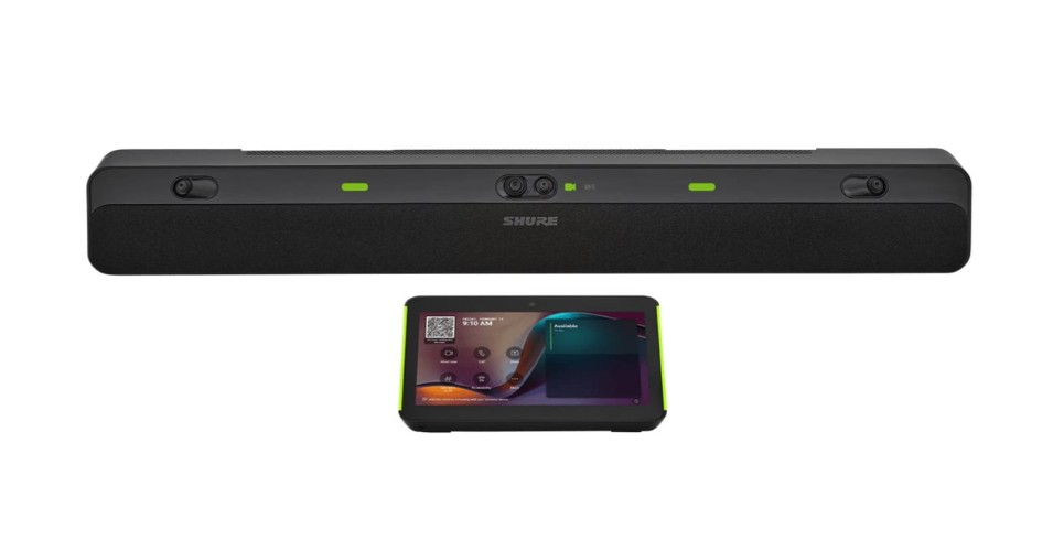 Kit de Videoconferência Shure IntelliMix Bar Pro, barra de vídeo 4K, painel tátil 10", PoE, preto – IMXBPK-B-E.