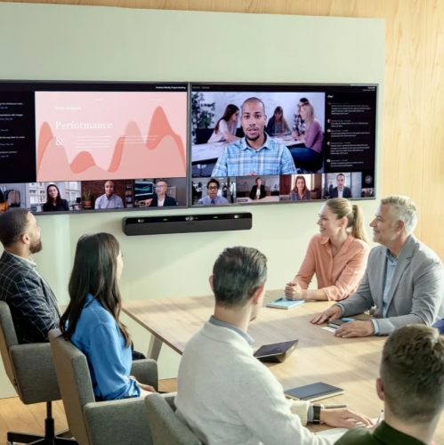 Kit de Videoconferência Shure IntelliMix Bar Pro, barra de vídeo 4K, painel tátil 10", PoE, preto – IMXBPK-B-E.