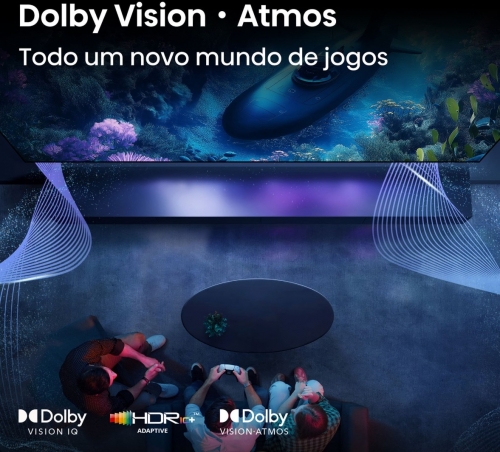 Smart TV Hisense 100E7Q PRO - QLED Gaming 100" 4K Ultra HD, 144 Hz, HDR, Dolby Vision IQ, Dolby Atmos, AMD FreeSync Premium Pro, VIDAA