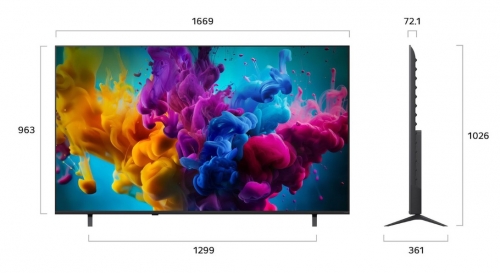 Smart TV LG 75" QNED evo AI Mini-LED 4K – 75QNED8MB6A.AEU