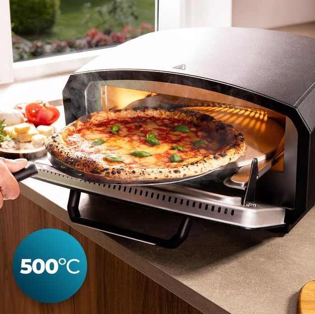 Forno de Pizza Cecotec Pizza&Co 500 Gyro 500 ºC com Pedra Giratória e 8 Menus