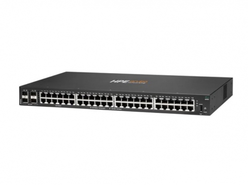Switch HPE Aruba Networking CX 6000, 48 × 10/100/1000 RJ-45, 4 × SFP 1GbE, Layer 2, gerido, sem PoE, formato 1U — R8N86B#ABB.