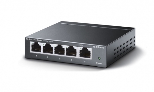 Switch TP-Link TL-SG105S – 5 Portas Gigabit Ethernet 10/100/1000 Mbps