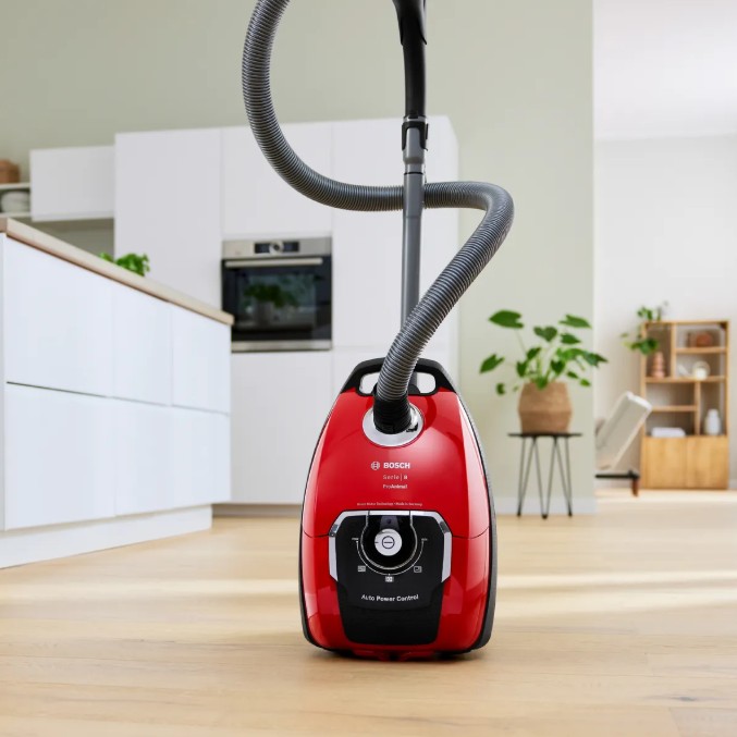 Aspirador com Saco Bosch Serie 8 ProAnimal BGB8PET0L, 890 W, 5 L, Filtro HEPA, Vermelho