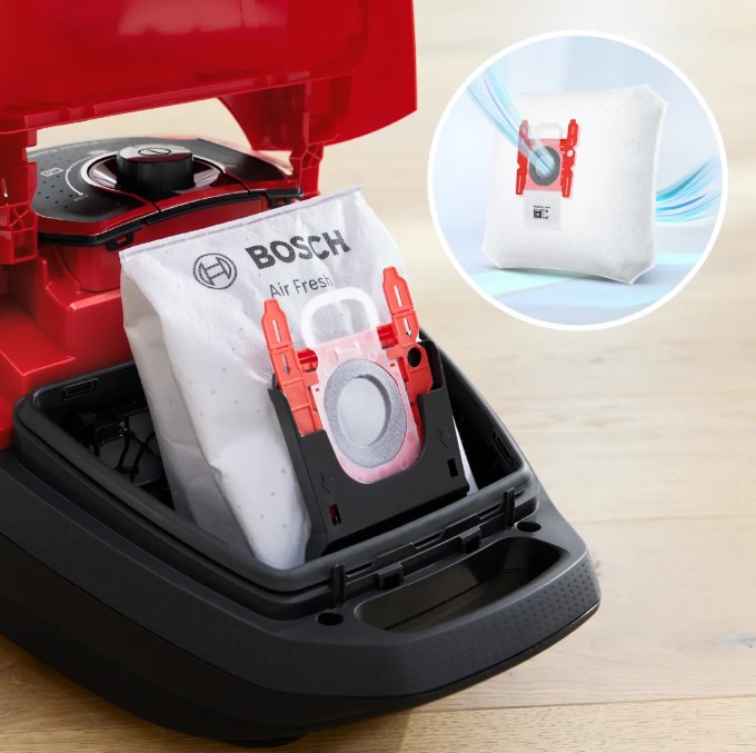 Aspirador com Saco Bosch Serie 8 ProAnimal BGB8PET0L, 890 W, 5 L, Filtro HEPA, Vermelho