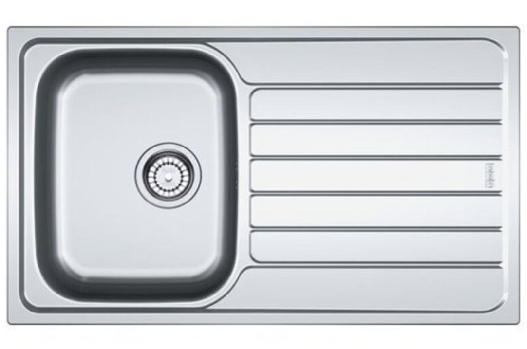 Lava-loiça Franke SKX 611-86, encastre, 1 cuba, escorredor direito, inox escovado, 860 × 500 mm – 101.0714.035