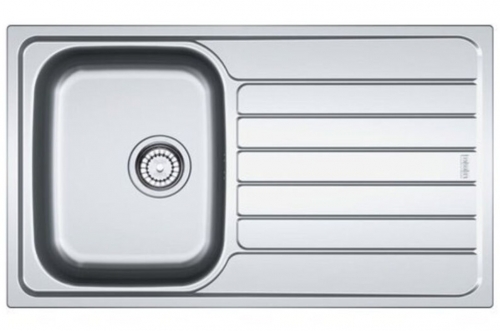 Lava-loiça Franke SKX 611-86, encastre, 1 cuba, escorredor direito, inox escovado, 860 × 500 mm – 101.0714.035