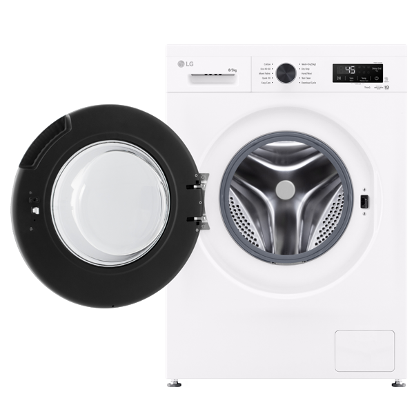 Máquina de Lavar e Secar Roupa LG W4X1085NWK, 8 kg Lavagem / 5 kg Secagem, 1400 rpm, Steam, Wi-Fi, Branca