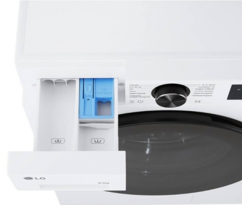 Máquina de Lavar e Secar Roupa LG W2X5085TLB – 8/5 kg – Slim – AI DD – Steam