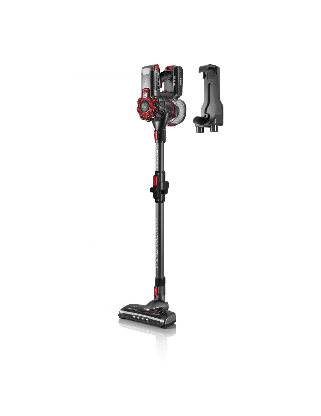 Aspirador Vertical Sem Fios HAEGER Jupiter II Plus 22,2V 40min 600ml HEPA Preto