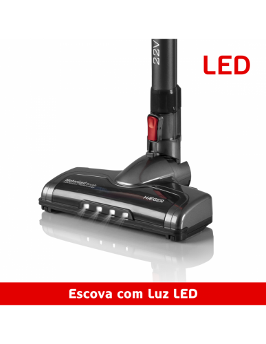 Aspirador Vertical Sem Fios HAEGER Jupiter II Plus 22,2V 40min 600ml HEPA Preto