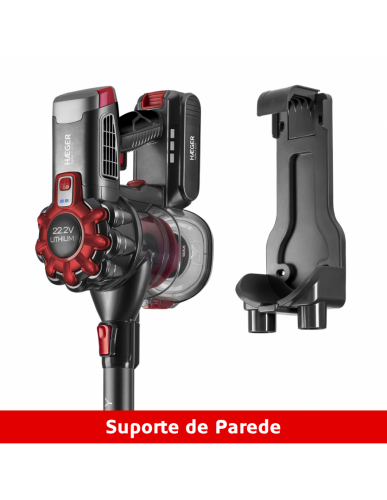 Aspirador Vertical Sem Fios HAEGER Jupiter II Plus 22,2V 40min 600ml HEPA Preto