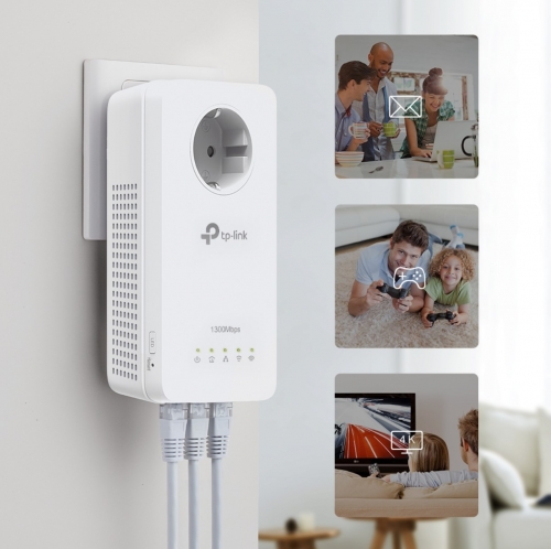 Powerline TP-Link TL-WPA8631P KIT- AV1300 Gigabit Wi-Fi AC Dual Band