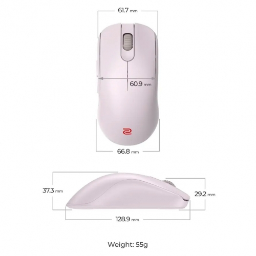 Rato Óptico BenQ Zowie FK1-DW 4K 2.4G Wireless Esports 3200DPI Matte Grey (L-Size) - 9H.N5CBE.A9E