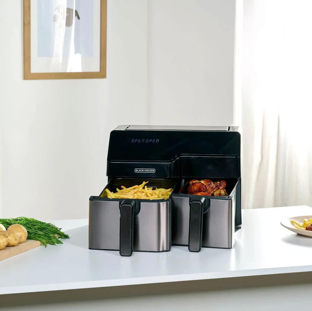 FRITADEIRA BLACK & DECKER BXAF9000E - 9LT 2500W AIR FRYER DECKERDUAL