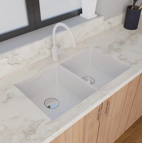 Lava-Loiça Franke Maris MRG 120-35-35 - 2 Cubas, Fragranite Branco Polar, Instalação Inferior