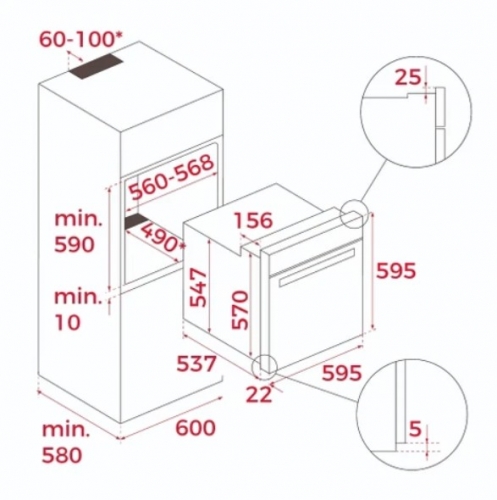 Forno Teka HBE 6150 ME SS - Multifunções de Encastre 70 L Classe A