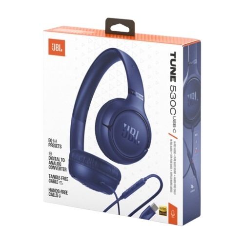 Auscultadores JBL Tune 530C USB-C – Hi-Res Audio, Pure Bass, Azul – JBLT530CBLU