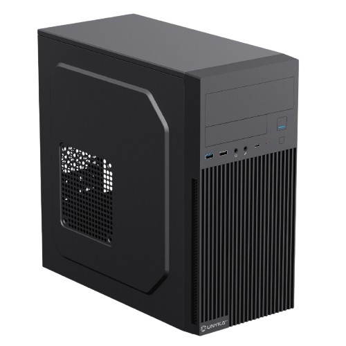 Caixa Micro-ATX UNYKAch AERO C260 – USB Type-C, Fonte 500W, Preto – UK52260