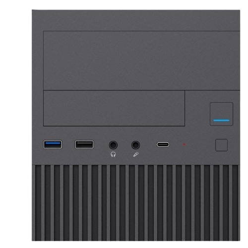 Caixa Micro-ATX UNYKAch AERO C260 – USB Type-C, Fonte 500W, Preto – UK52260
