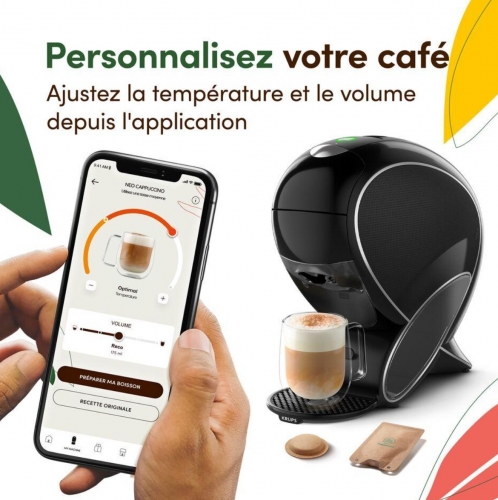 Máquina de Café KRUPS NESCAFÉ Dolce Gusto NEO Latte KP8508P2 - SmartBrew Preta + 42 Bebidas