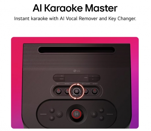 Coluna LG xboom Power7000 Bluetooth 340W RMS com AI Karaoke e Efeitos DJ