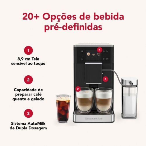 Máquina de Café Expresso Automática KitchenAid KF4 1450W – 5KES8454EBM