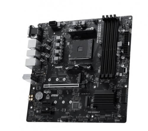 Motherboard MSI PRO B550M-P - Micro-ATX AMD B550 AM4, DDR4, PCIe 4.0, 2x M.2