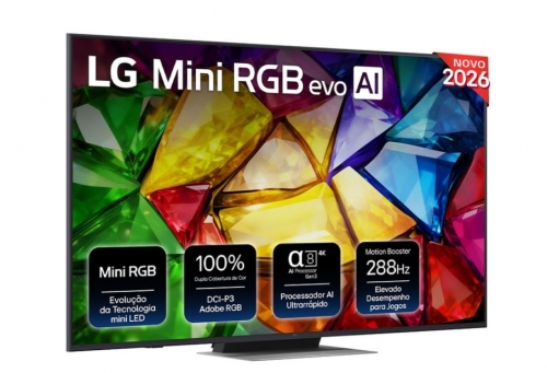 Smart TV LG Mini RGB evo AI MRGB88 55″ 4K 120Hz, VRR 144Hz, Dolby Vision, α8 AI 4K Gen3, webOS 26 - 55MRGB88B6B.AEU
