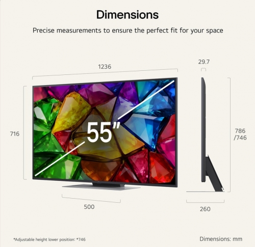 Smart TV LG Mini RGB evo AI MRGB88 55″ 4K 120Hz, VRR 144Hz, Dolby Vision, α8 AI 4K Gen3, webOS 26 - 55MRGB88B6B.AEU