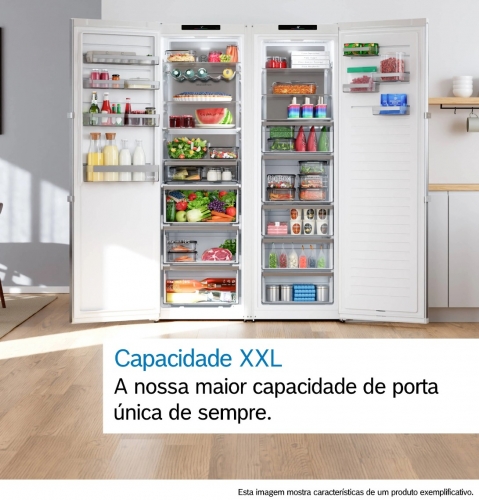 Arca Congelador Vertical Bosch Serie 4 GSN36VIDG No Frost 334 L – Inox Antidedadas, Classe D