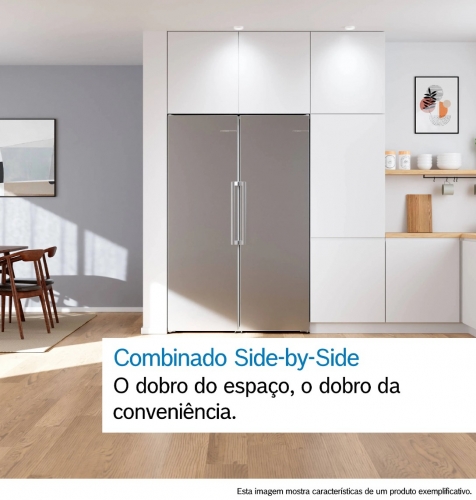 Arca Congelador Vertical Bosch Serie 4 GSN36VIDG No Frost 334 L – Inox Antidedadas, Classe D