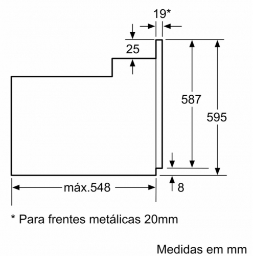 Forno Multifunções de Encastrar Bosch HBF011BR0, 66 L, Inox, Classe Energética A