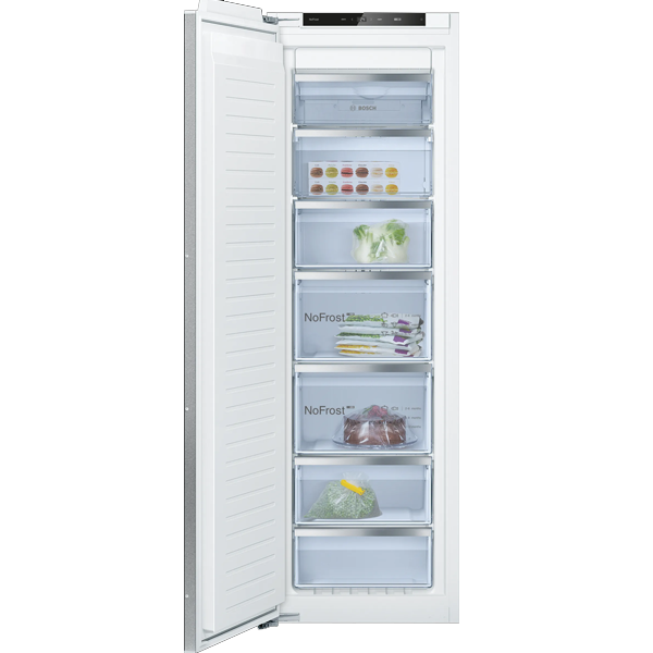 Arca Vertical de Encastre Bosch GIN81ACD0 No Frost, 212 L, Classe Energética D, Série 6