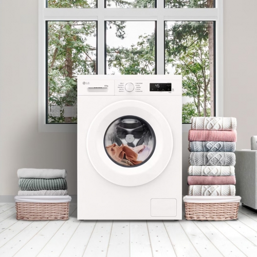 Máquina de Lavar e Secar LG W4X1085NWH 8 kg / 5 kg, 1400 rpm, Inverter Direct Drive, 6 Motion, Steam, Wi-Fi ThinQ – Branca