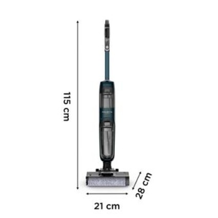Aspirador Lava e Aspira Rowenta X-Clean 2 GZ2251E0 – Wet & Dry 2 em 1, Sem Fios, 35 min, Modos ECO/MAX, Autolimpeza – Preto/Azul