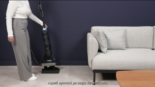 Aspirador Lava e Aspira Rowenta X-Clean 2 GZ2251E0 – Wet & Dry 2 em 1, Sem Fios, 35 min, Modos ECO/MAX, Autolimpeza – Preto/Azul