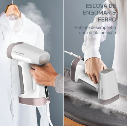 Escova de Engomar a Vapor ROWENTA Pure Force DR8722F0 1800W 35g/min 2 em 1 com Modo Boost e Depósito de 180ml
