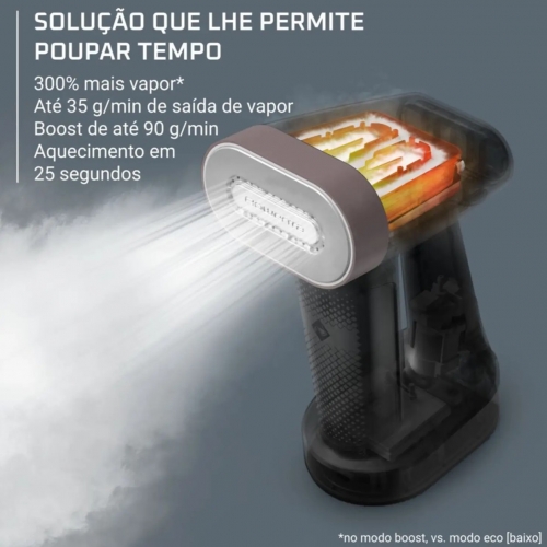 Escova de Engomar a Vapor ROWENTA Pure Force DR8722F0 1800W 35g/min 2 em 1 com Modo Boost e Depósito de 180ml