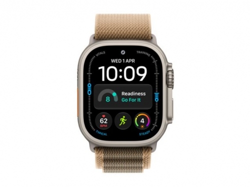 Apple Watch Ultra 4 49 mm GPS + Cellular – Titânio Natural, Correia Alpinista Deserto M, 64 GB – MJAF4QL/A