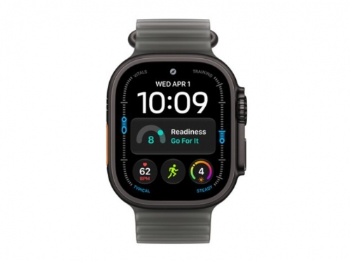 Apple Watch Ultra 4 GPS + Cellular 49 mm – Titânio Preto, Correia Oceano em Silicone Preto Translúcido, 64 GB – MJAY4QL/A