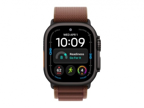 Apple Watch Ultra 4 GPS + Cellular 49 mm – Titânio Preto, Correia Alpinista Bordô M, 64 GB – MJC14QL/A