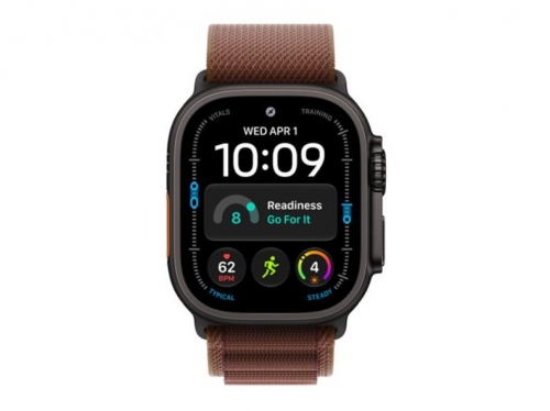 Apple Watch Ultra 4 GPS + Cellular 49 mm – Titânio Preto, Correia Alpinista Bordô L, 64 GB – MJC24QL/A