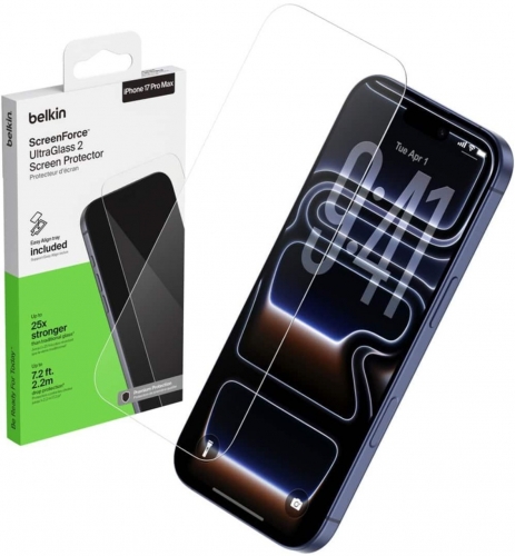 Protetor de Ecrã Belkin SFA163ZW em Vidro Temperado para iPhone 17 Pro Max / 18 Pro Max