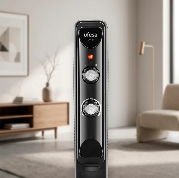 Aquecedor Radiador Mica UFESA Lyra 1000/2000W – Termóstato Regulável, Tecnologia Mica, IP24