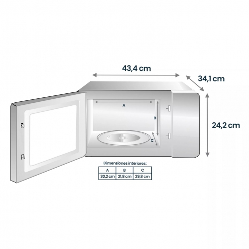 Micro-ondas Infiniton 20 L, 700 W, Mecânico, Branco – MWTW2070