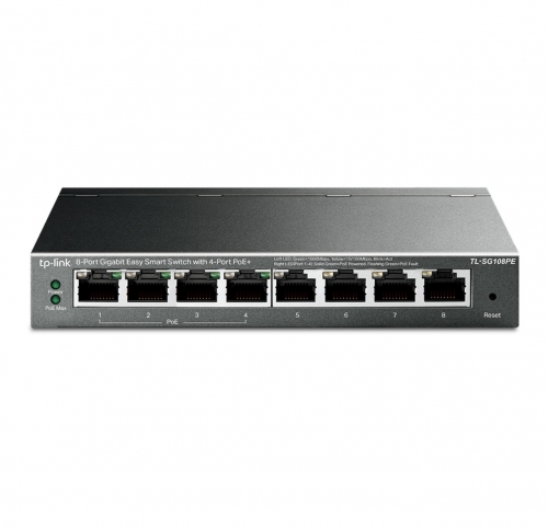 Switch TP-Link TL-SG108PE Easy Smart Gigabit de 8 Portas com PoE+