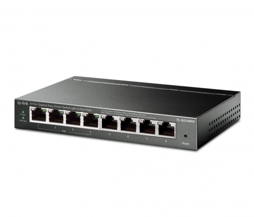 Switch TP-Link TL-SG108PE Easy Smart Gigabit de 8 Portas com PoE+